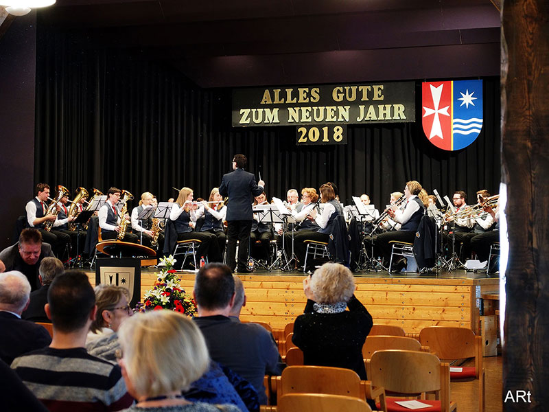 Neujahrsempfang 2018 des Bürgermeisters: Musikalische Umrahmung durch das Blasorchester des Musikvereins Unterbaldingen
