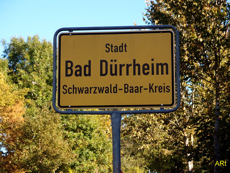 Ortseingangsschild Bad Dürrheim